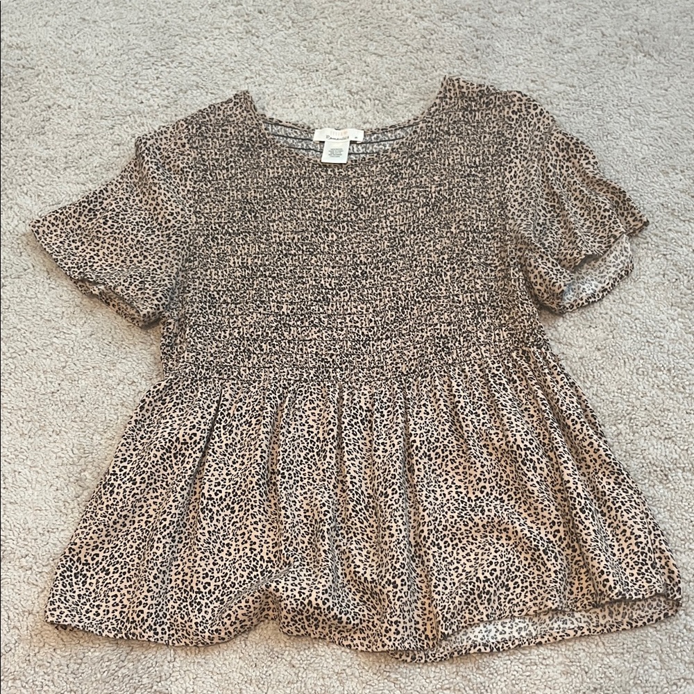 URBAN Romantics Speckled Black and Cream Blouse